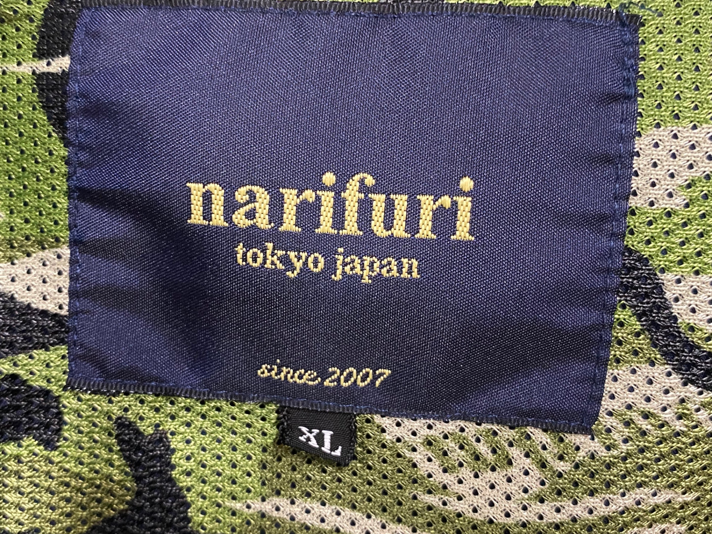 JC887 ナリフリ narifuri Typewriter pull breaker サイクルジャケット 紺 XL