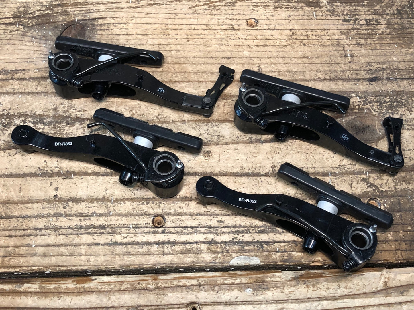 JB528 シマノ SHIMANO BR-R353 Vブレーキ 黒 前後セット