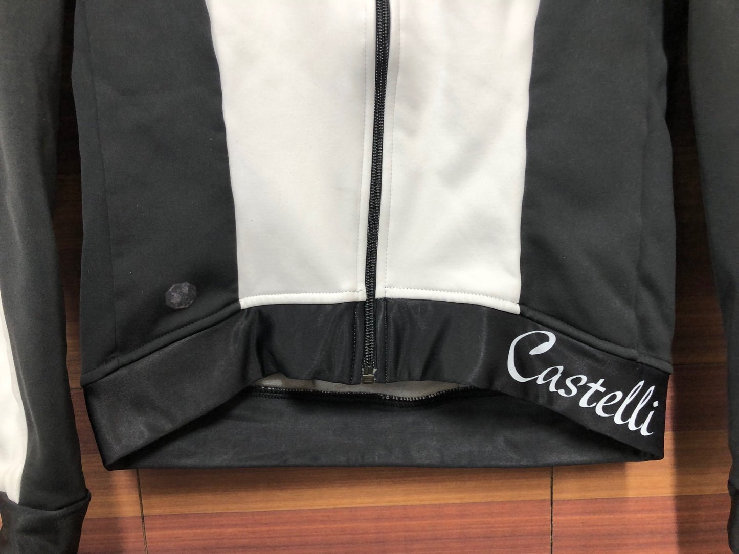 IF998 カステリ castelli 長袖 サイクルジャケット 白黒 S レディース 裏起毛