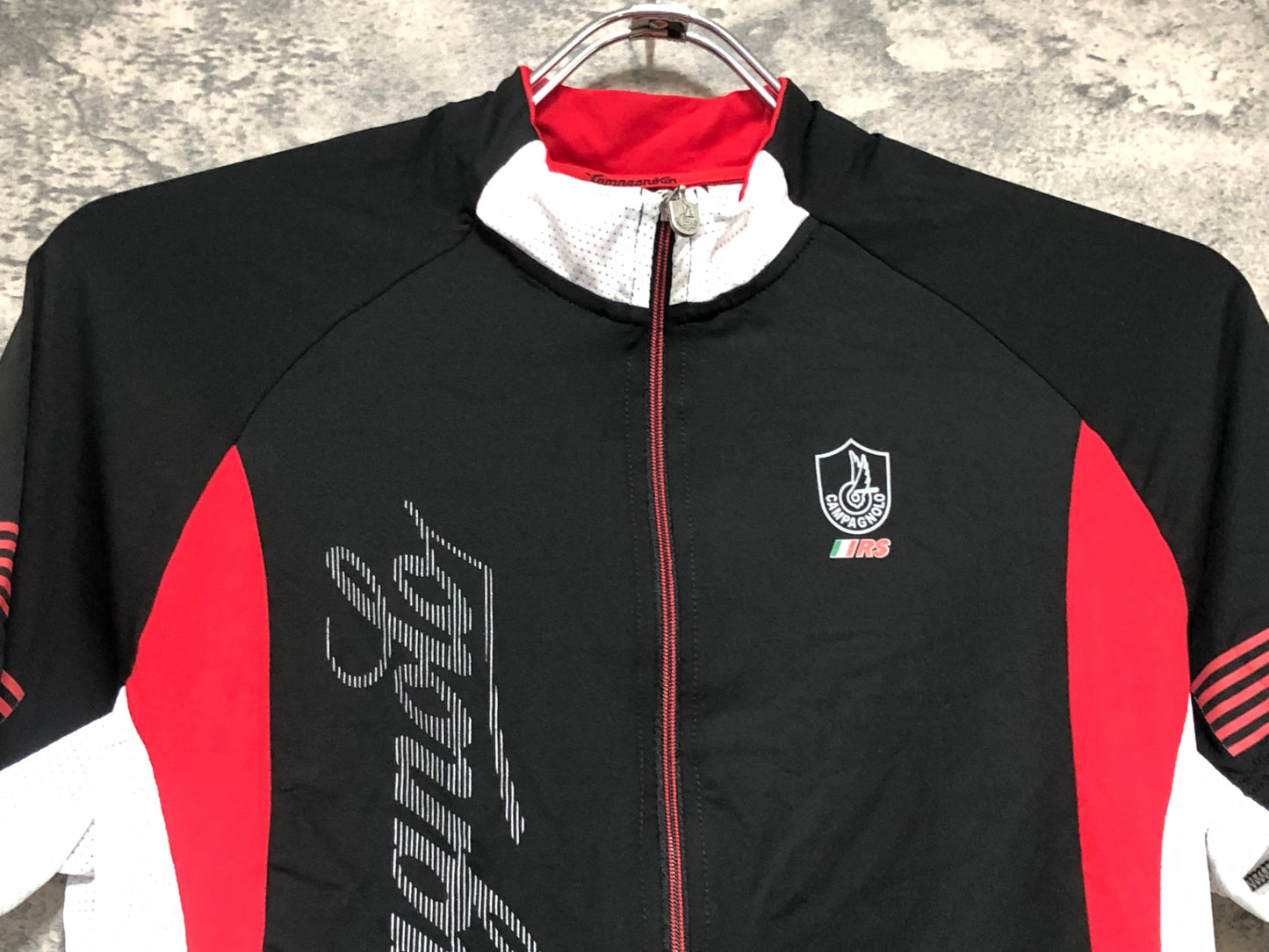 JC178 カンパニョーロ CAMPAGNOLO 半袖サイクルジャージ 黒赤白 M