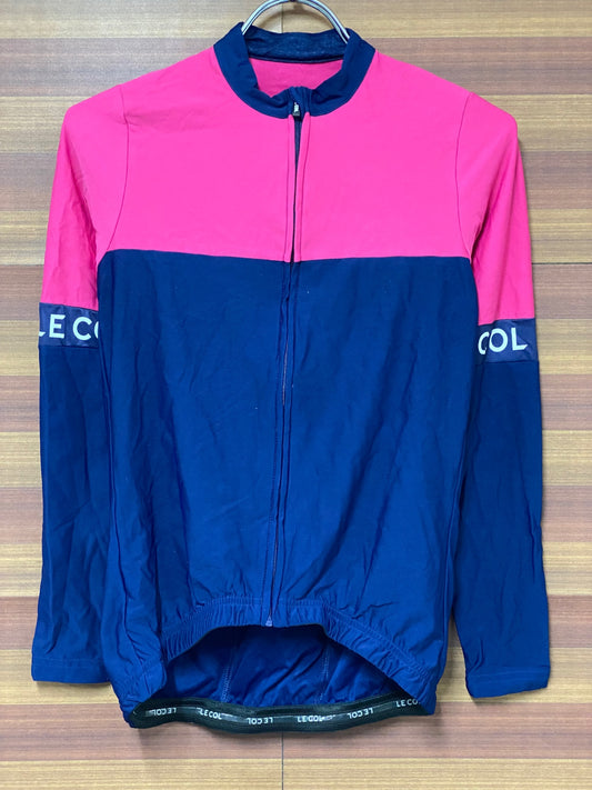 IO336 ルコル LECOL レディース 長袖 サイクルジャージ ピンク青 S