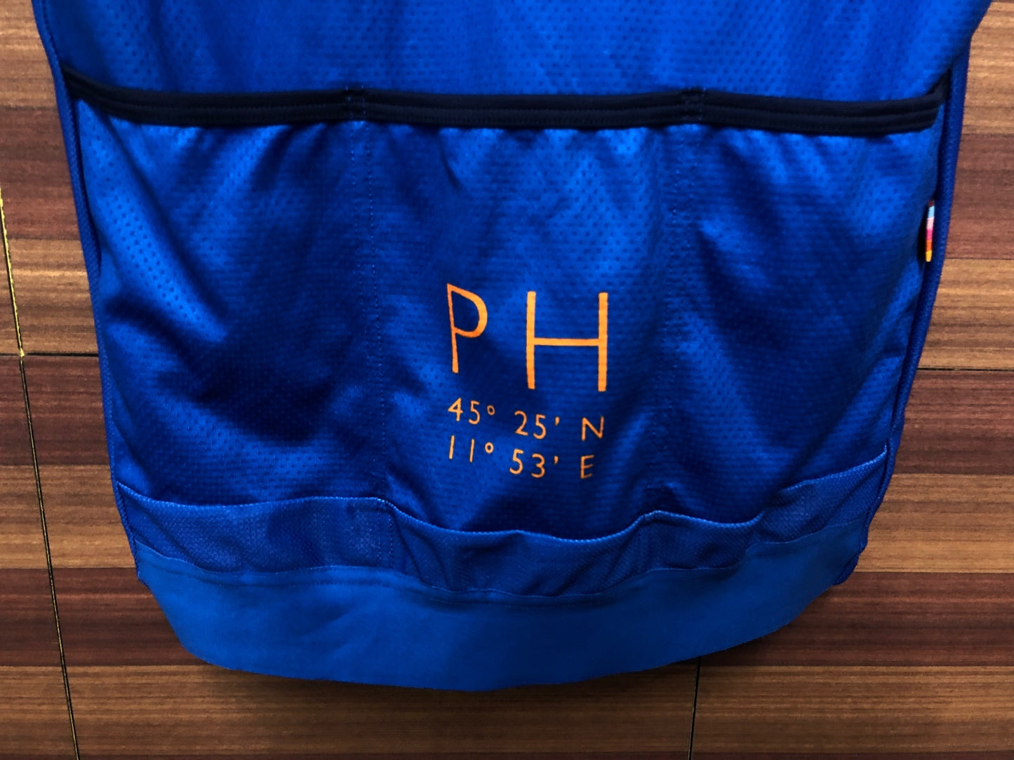 IO585 プッシュハード PUSH HARD 半袖 サイクルジャージ 青 M