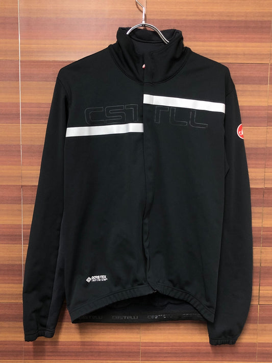 IS689 カステリ CASTELLI 長袖 サイクルジャケット 裏起毛 黒 M GORE TEX INFINIUM ※色褪せ、擦れ