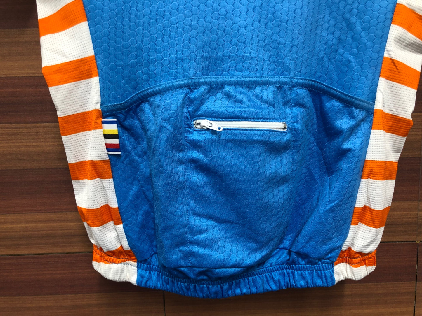 IT311 テンスピードヒーロー TENSPEED HERO 半袖 サイクルジャージ 水色 オレンジ 白 S