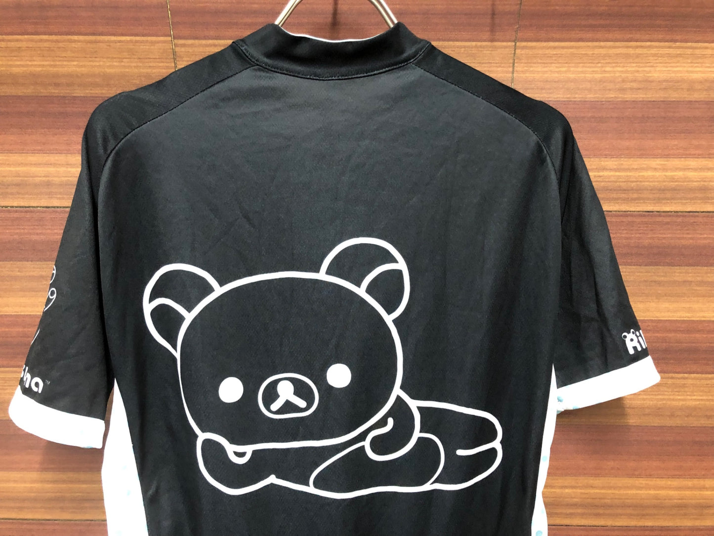 IS988 ワールドサイクル WORLDCYCLE 半袖 サイクルジャージ 黒 L RILAKKUMA 痛ジャージ