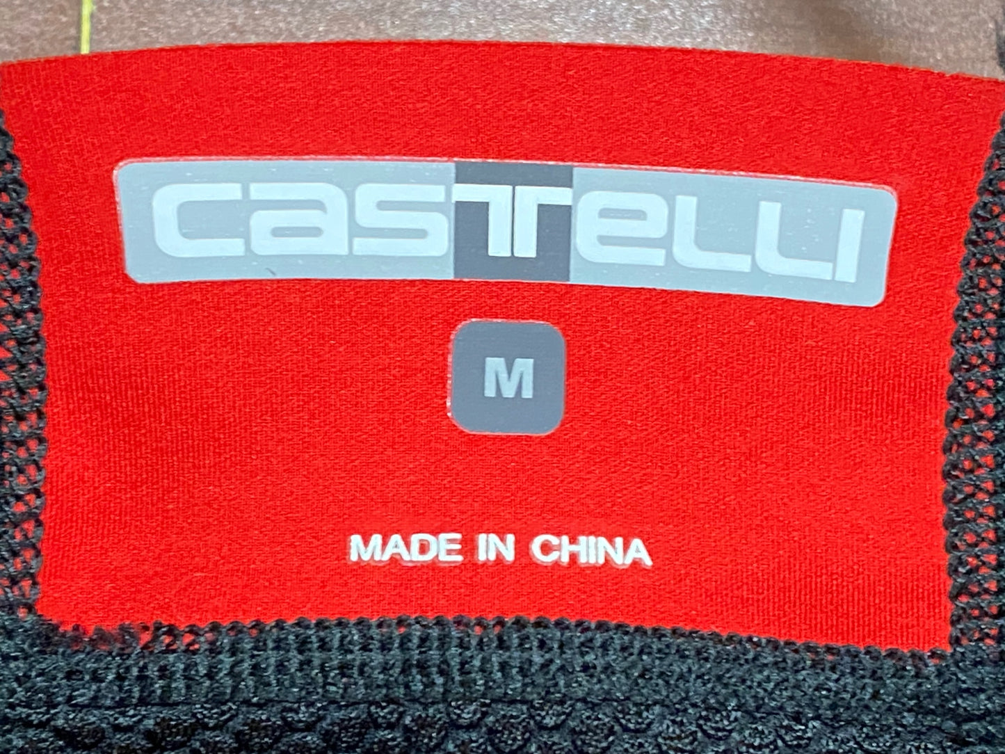 IJ086 カステリ CASTELLI ロッソコルサ ROSSO CORSA ビブタイツ 黒 M 裏起毛