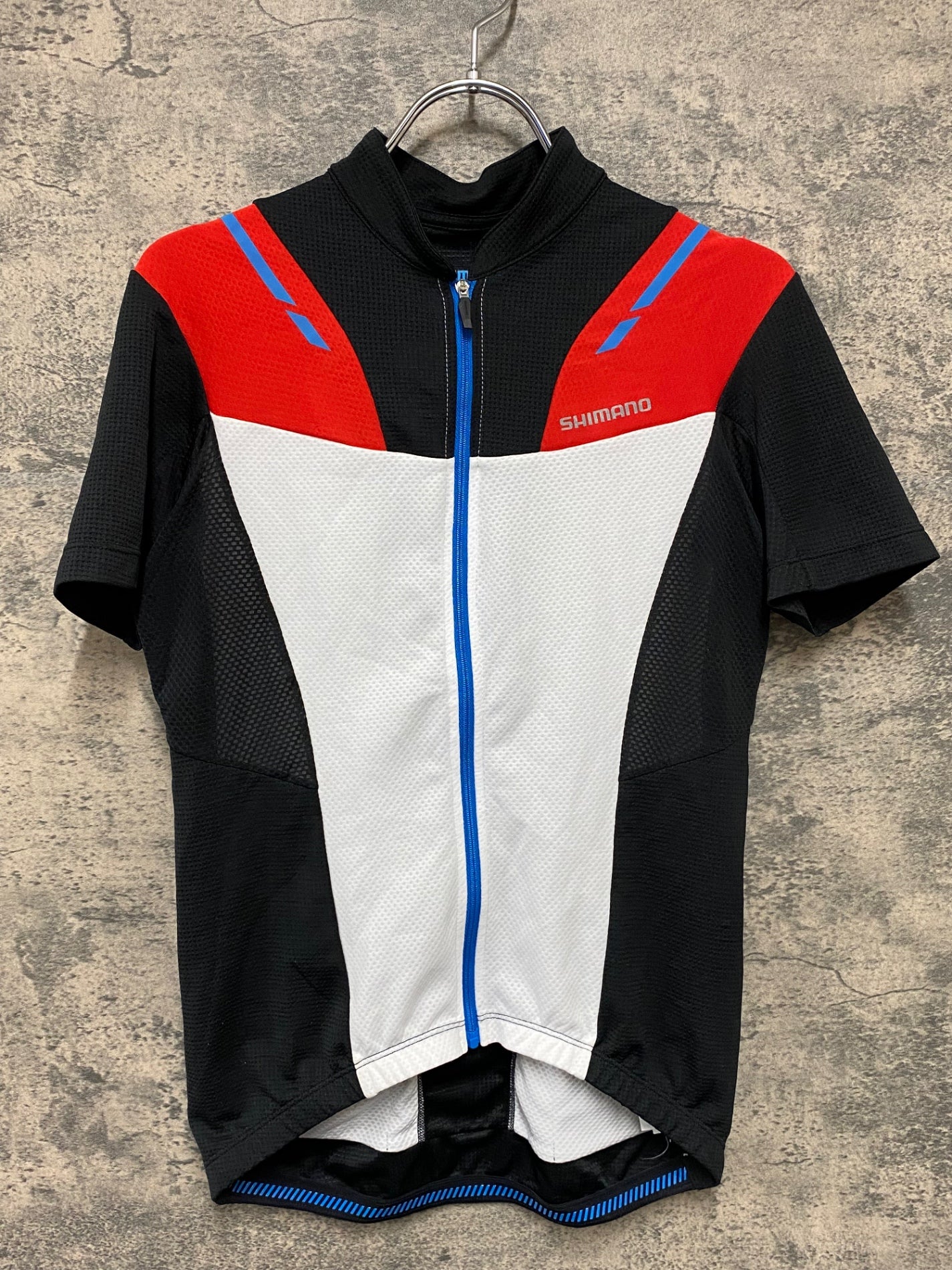 JA173 シマノ SHIMANO 半袖 サイクルジャージ 白 黒 M