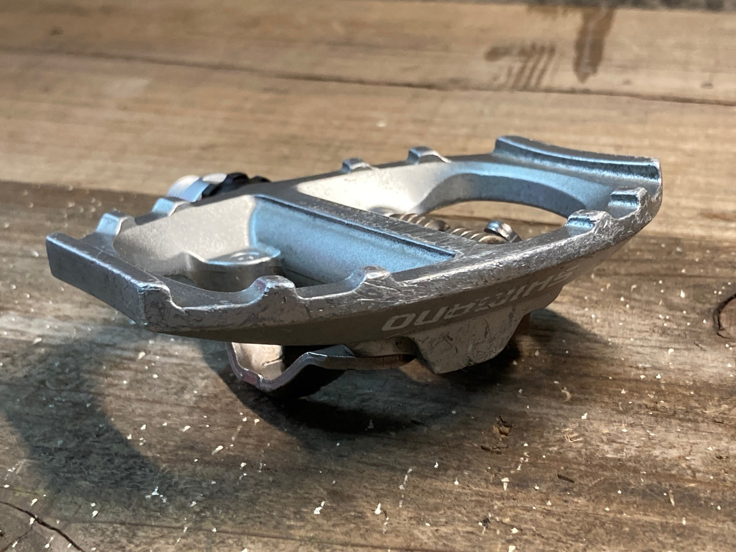 IN434 シマノ SHIMANO PD-A530 ビンディングペダル シルバー 片面フラット SPD