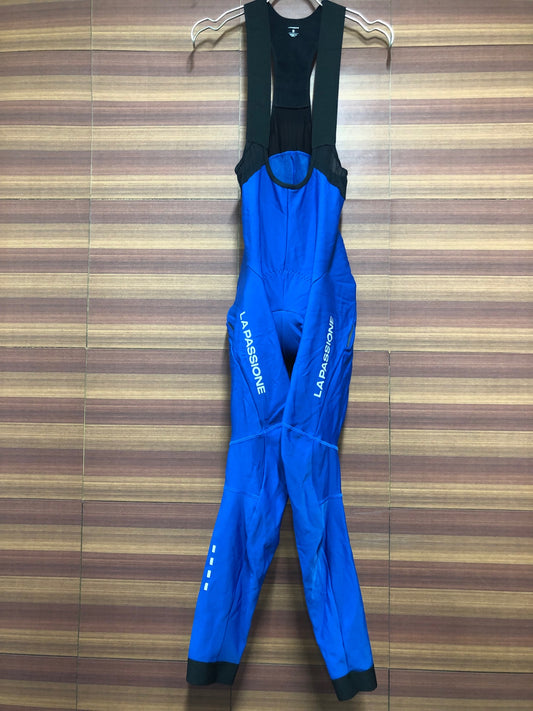 IO547 ラパッション la PASSIONE Prestige Winter Tights ビブタイツ 裏起毛 青 S