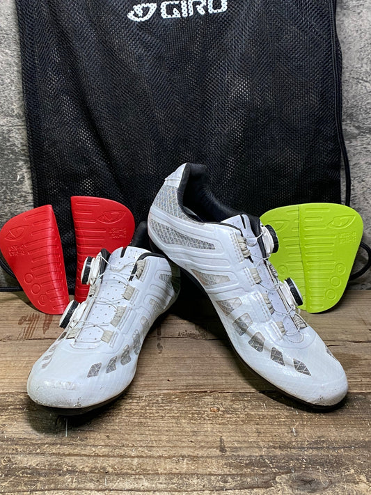 IX014 ジロ GIRO インペリアル IMPERIAL ビンディングシューズ EU41 白 SPD-SL
