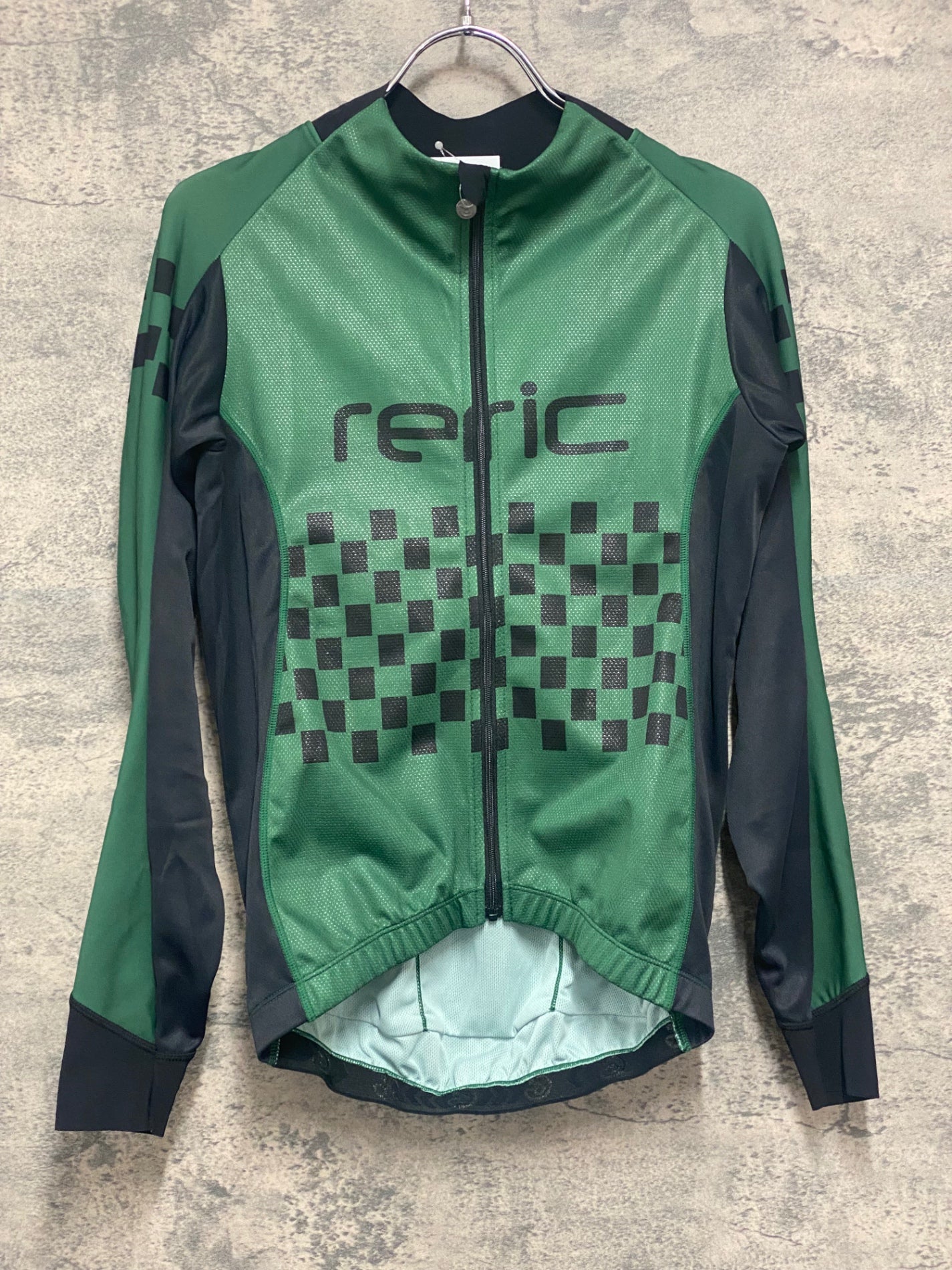 IZ243 レリック reric 長袖 サイクルジャージ 緑 黒 M
