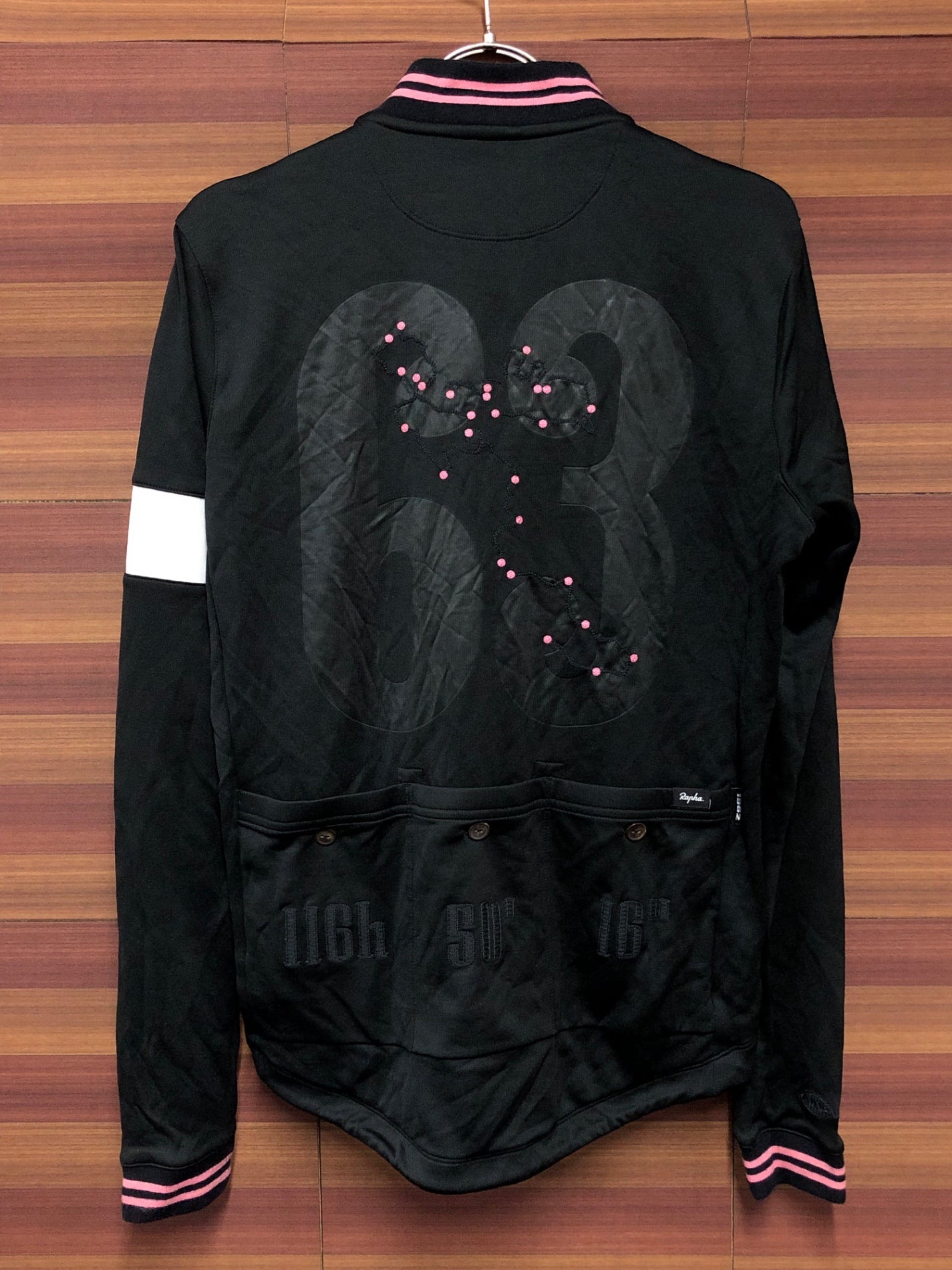 IQ665 ラファ Rapha BALMANION LS CLUB JERSEY 長袖サイクルジャージ 黒 3