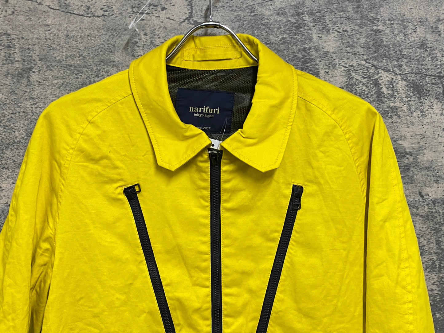 JB768 ナリフリ narifuri 綿麻 サイクルジャケット 黄色 M