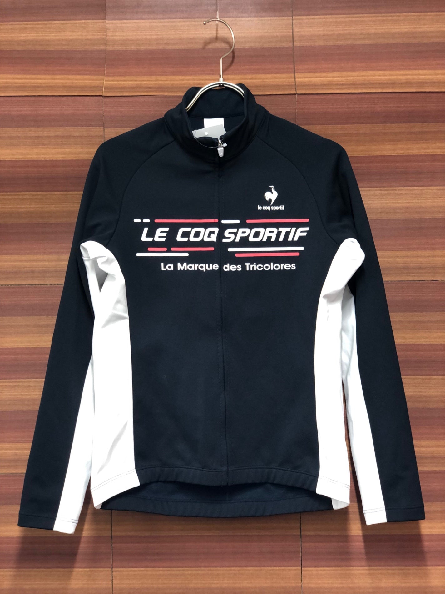 IR631 ルコックスポルティフ le coq sportif 長袖 サイクルジャージ 紺 L 裏起毛