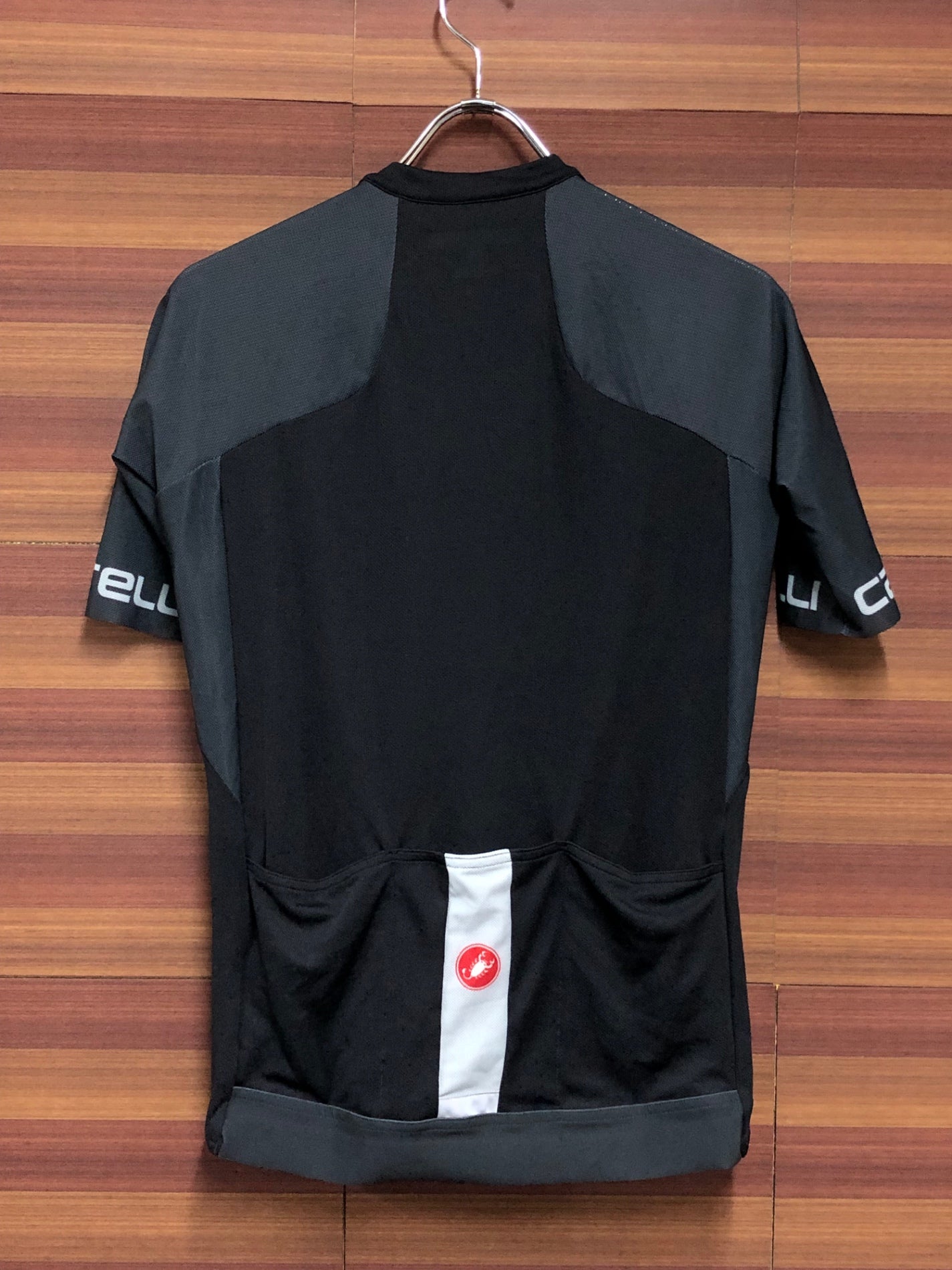 IO129 カステリ CASTELLI 半袖 サイクルジャージ 黒 S