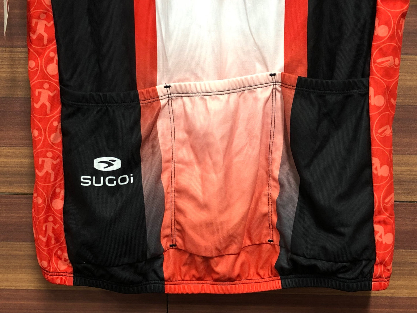 IO330 スゴイ sugoi 半袖 サイクルジャージ 黒白オレンジ S