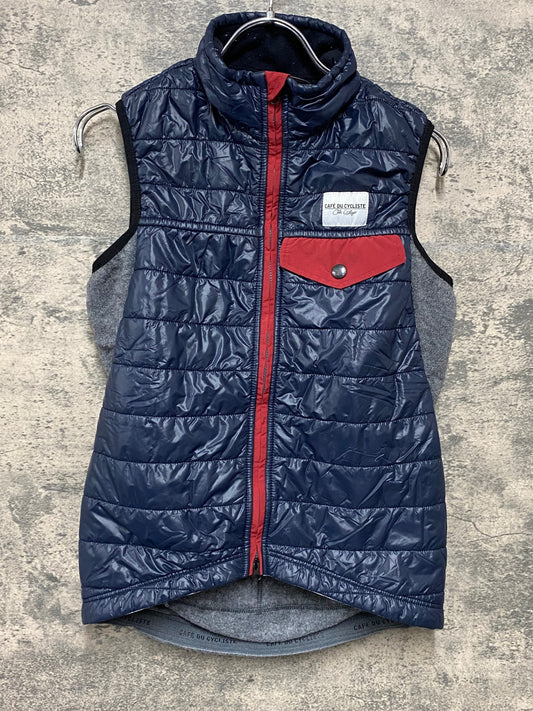 IY328 カフェドシクリステ Cafe du Cycliste ALBERTINE GILET ジレ サイクルベスト 中綿 ネイビー S