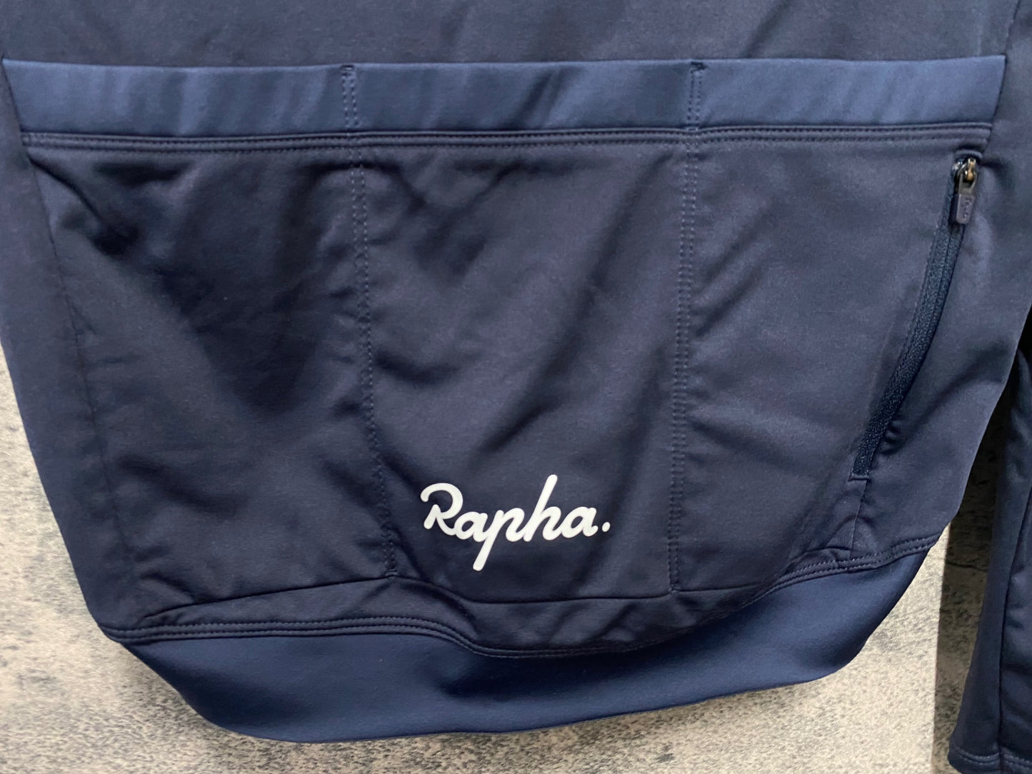 JC894 ラファ Rapha CORE LONG SLEEVE JERSEY 長袖 サイクルジャージ 紺 M 裏起毛