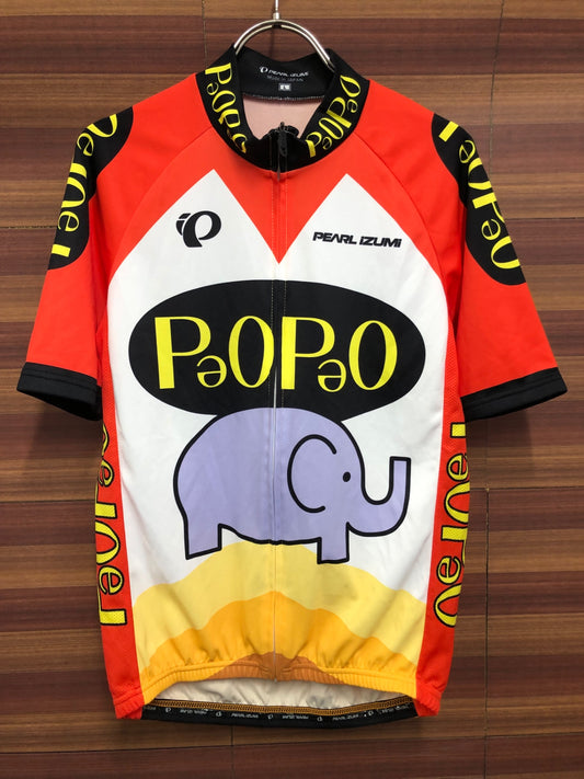 IS991 パールイズミ PEARLiZUMi 半袖 サイクルジャージ 赤 白 L PAOPAO 痛ジャージ