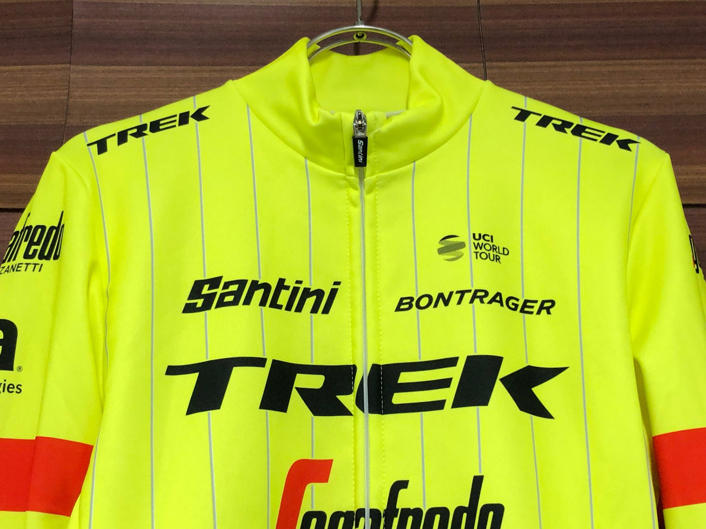 IT202 サンティーニ Santini 長袖 サイクルジャージ 黄 XS 裏起毛 TREK Segafredo
