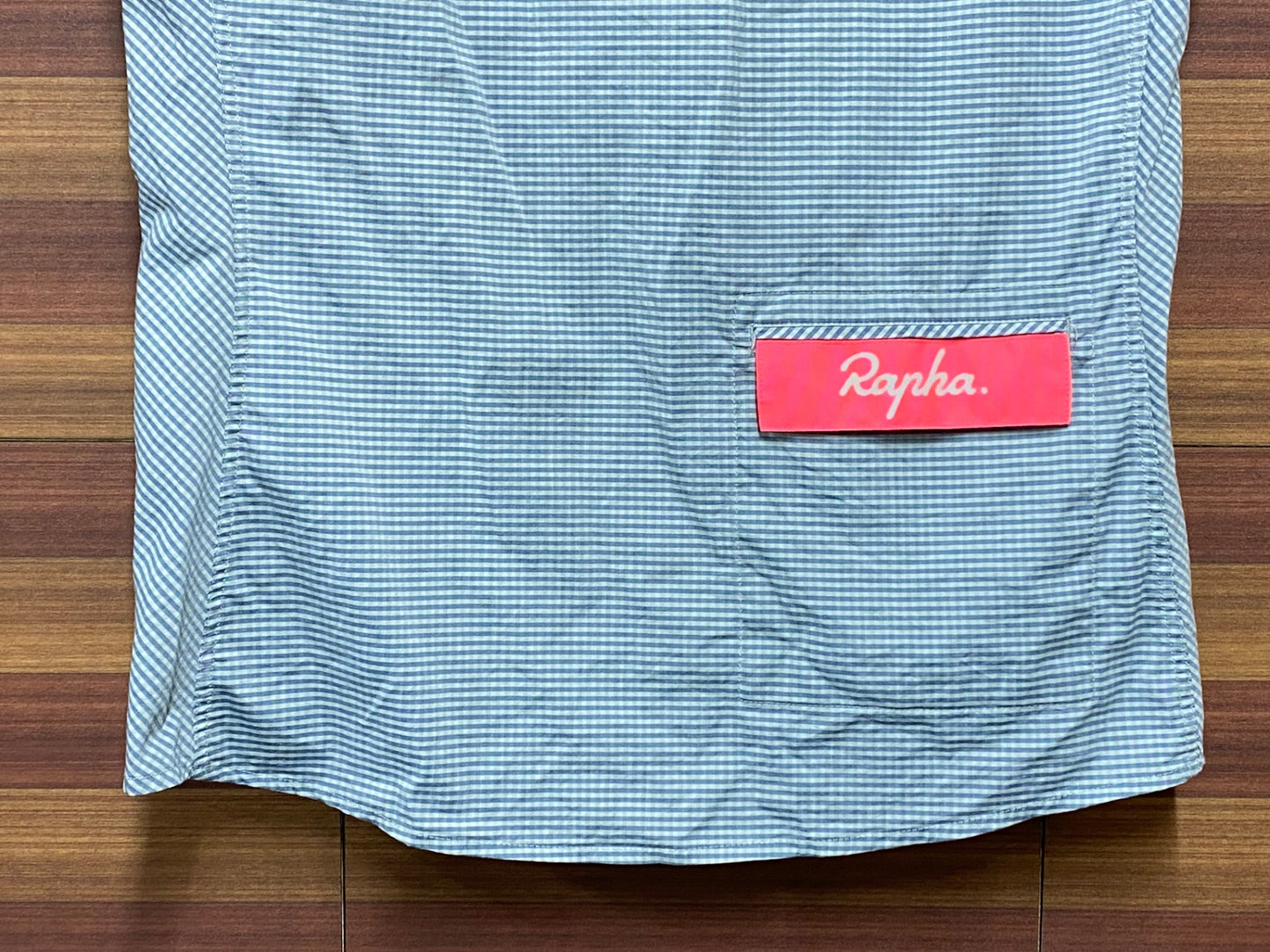 II627 ラファ Rapha SHORT SLEEVE SHIRT 半袖 Yシャツ 白 青 S