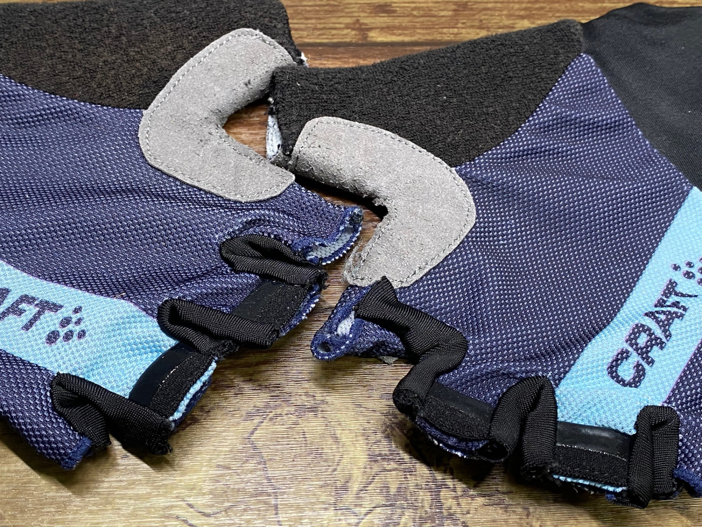 IY618 クラフト CRAFT 指切り グローブ 紺 黒 L