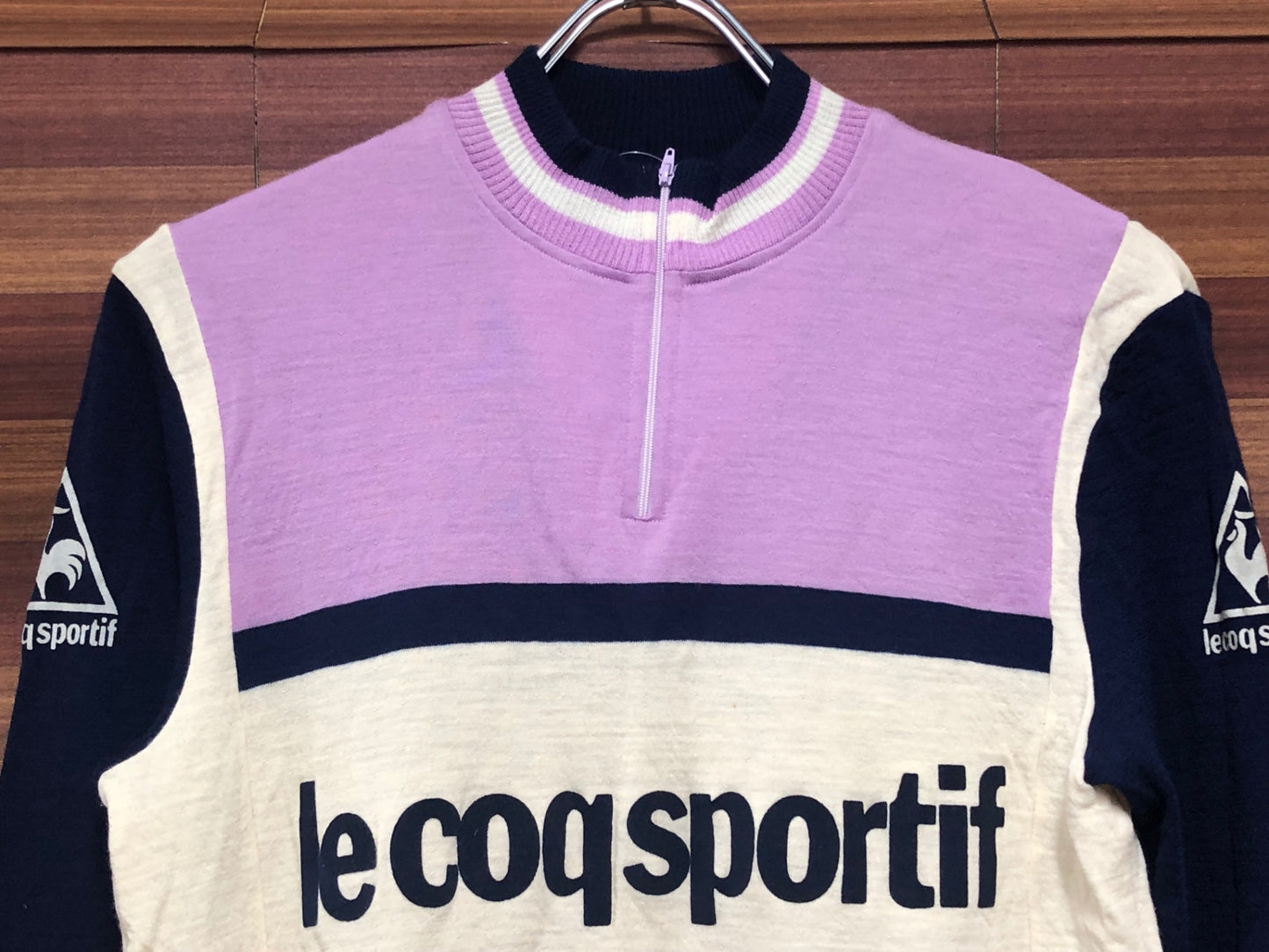 IT697 ルコックスポルティフ le coq sportif 長袖サイクルジャージ 紫 94-5