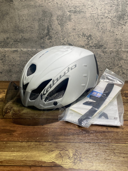 IZ254 オージーケーカブト OGK kabuto AERO-R2 ヘルメット 白 R05 09 製造 S/M