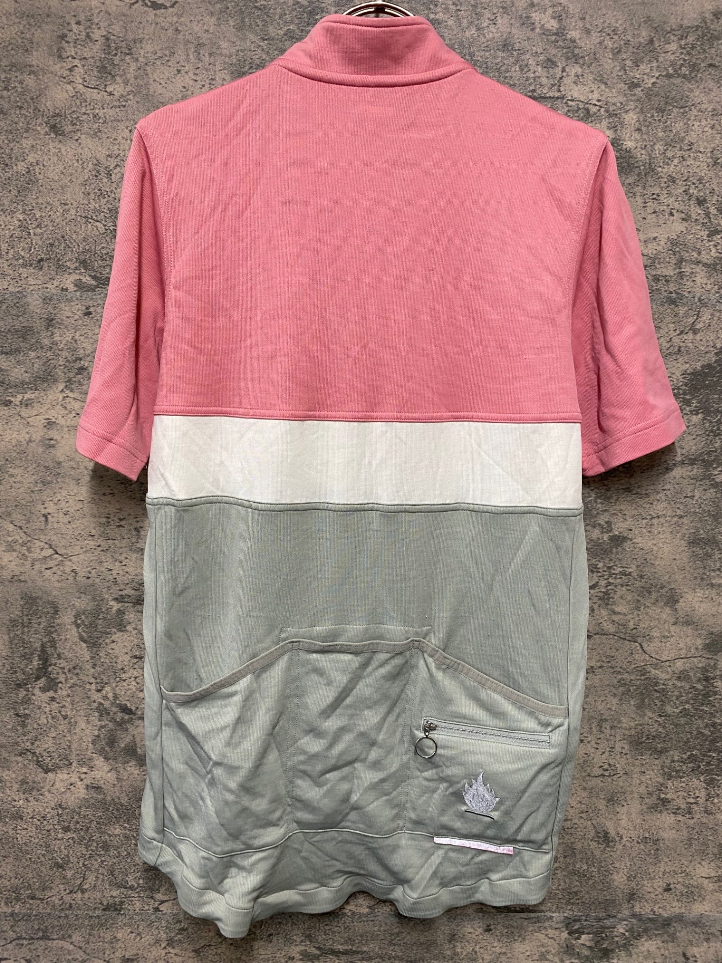 JD378 ラファ Rapha CLUB JERSEY 半袖 サイクルジャージ ハーフジップ ピンク グレー L