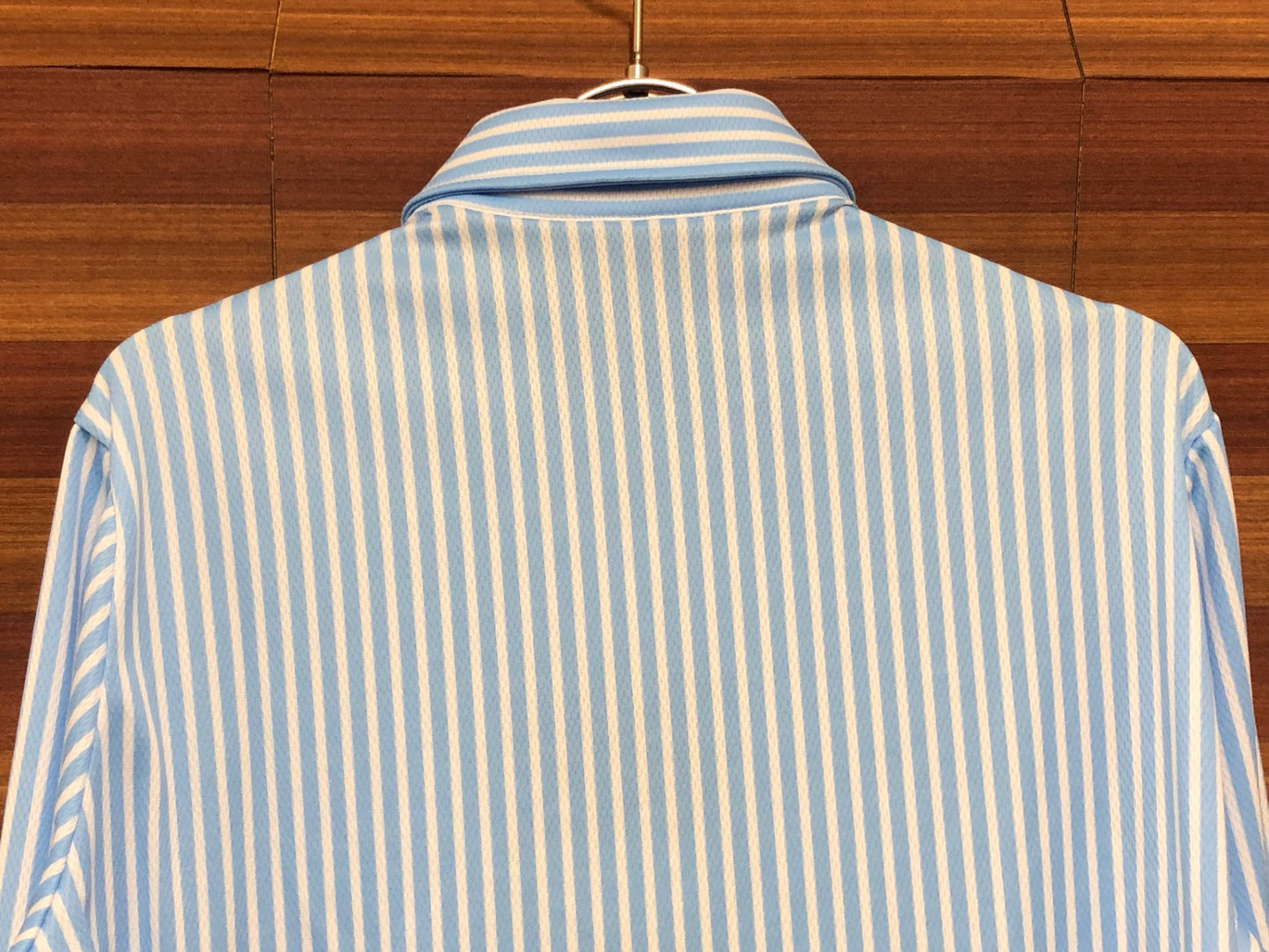IN976 リオンドカペルミュール Lion de KAPELMUUR 長袖 シャツジャージ ロンドンストライプ L 青※未使用