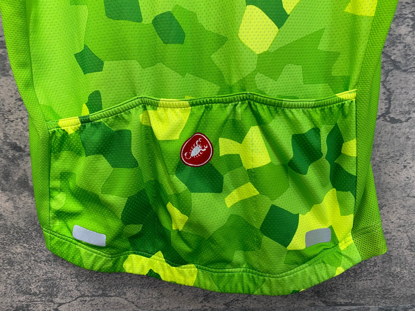 IY206 カステリ CASTELLI 半袖 サイクルジャージ 緑 M