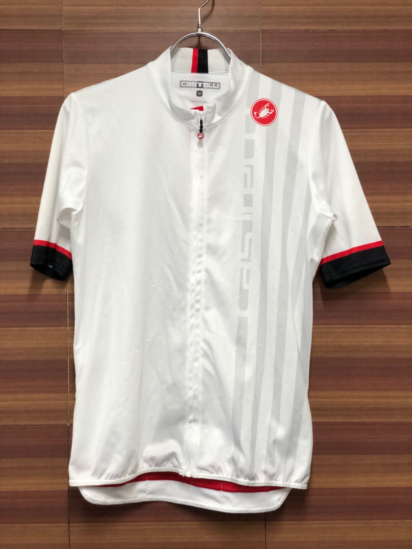 IK895 カステリ CASTELLI 半袖サイクルジャージ M 白