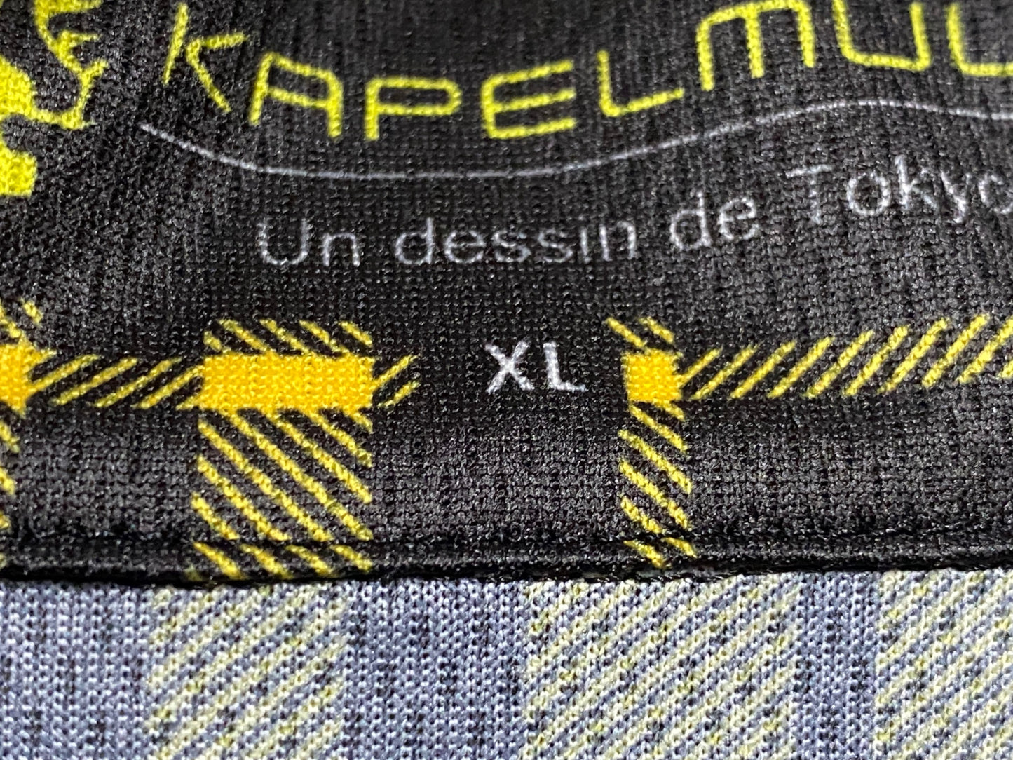 JB509 カペルミュール KAPELMUUR 半袖 サイクルジャージ 黒 黄 チェック柄 XL