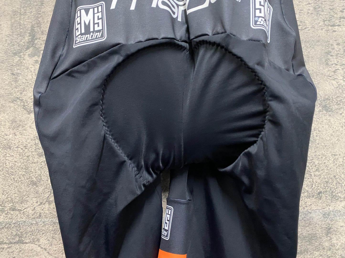 IW570 サンティーニ Santini デローザ DE ROSA ビブタイツ 黒オレンジ M