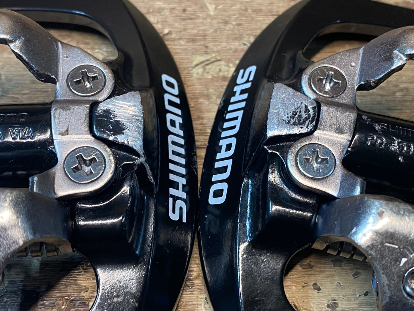 IJ671 シマノ SHIMANO PD-A530 ビンディングペダル SPD 片面フラット