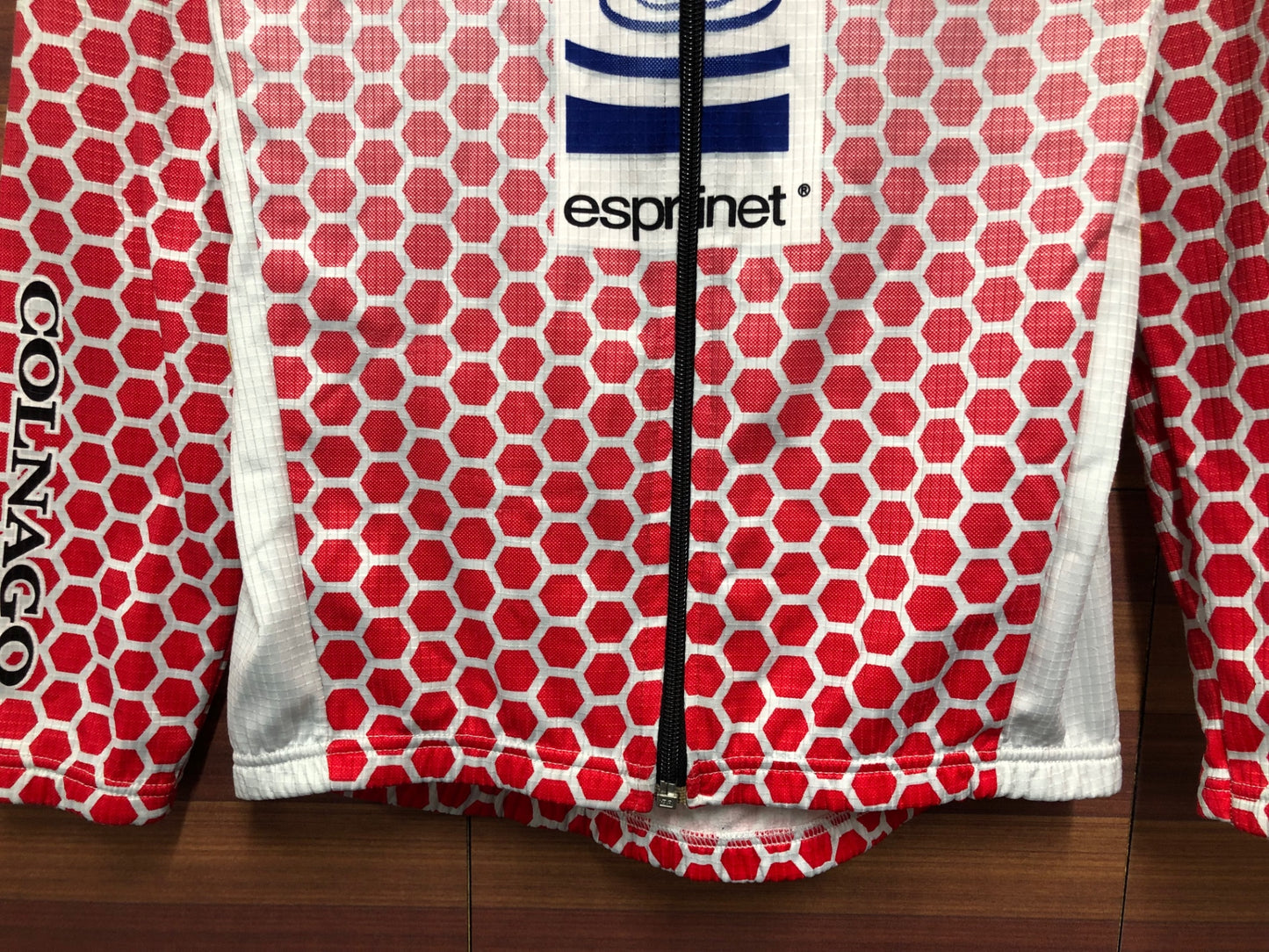 IP089 フェルマルク VERMARC 長袖 サイクルジャージ 白 赤 M 裏起毛 COLNAGO