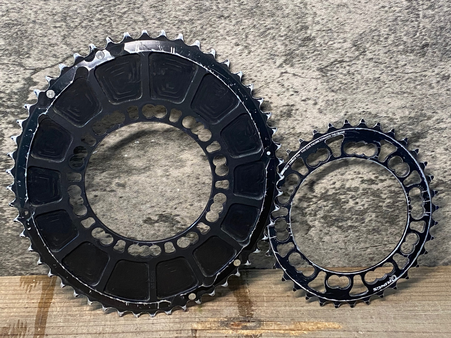 IS052 ローター ROTOR Q-RINGS 楕円 チェーンリング セット 52/36T 110BCD 5H