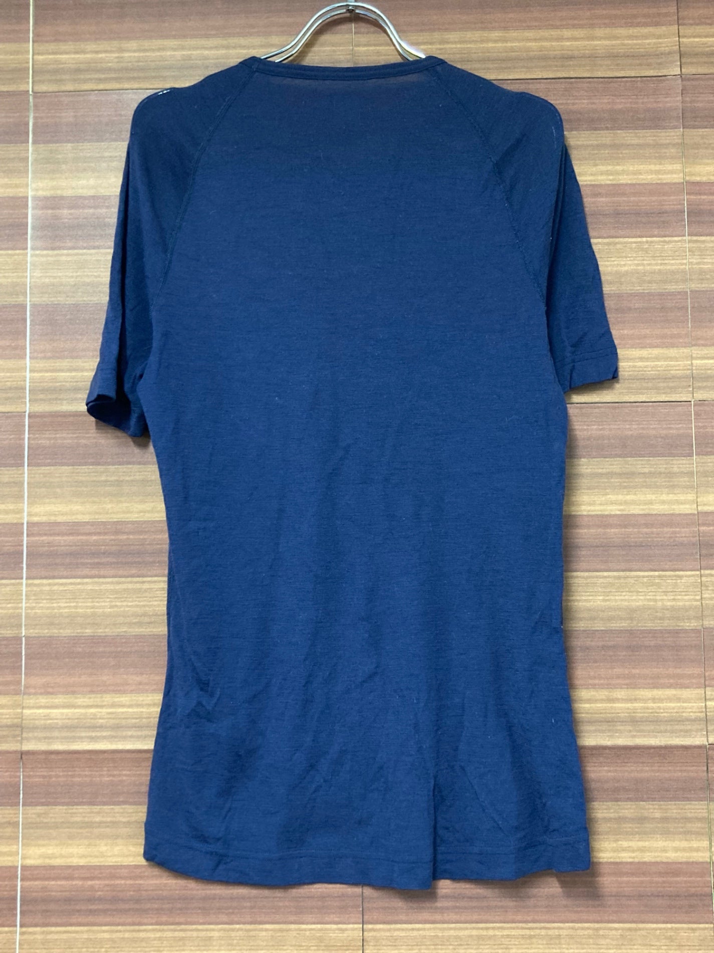 IO041 ラファ Rapha メリノベースレイヤー MERINO BASE LAYER 半袖 紺 M サイズタグひび割れ ※動物毛付着