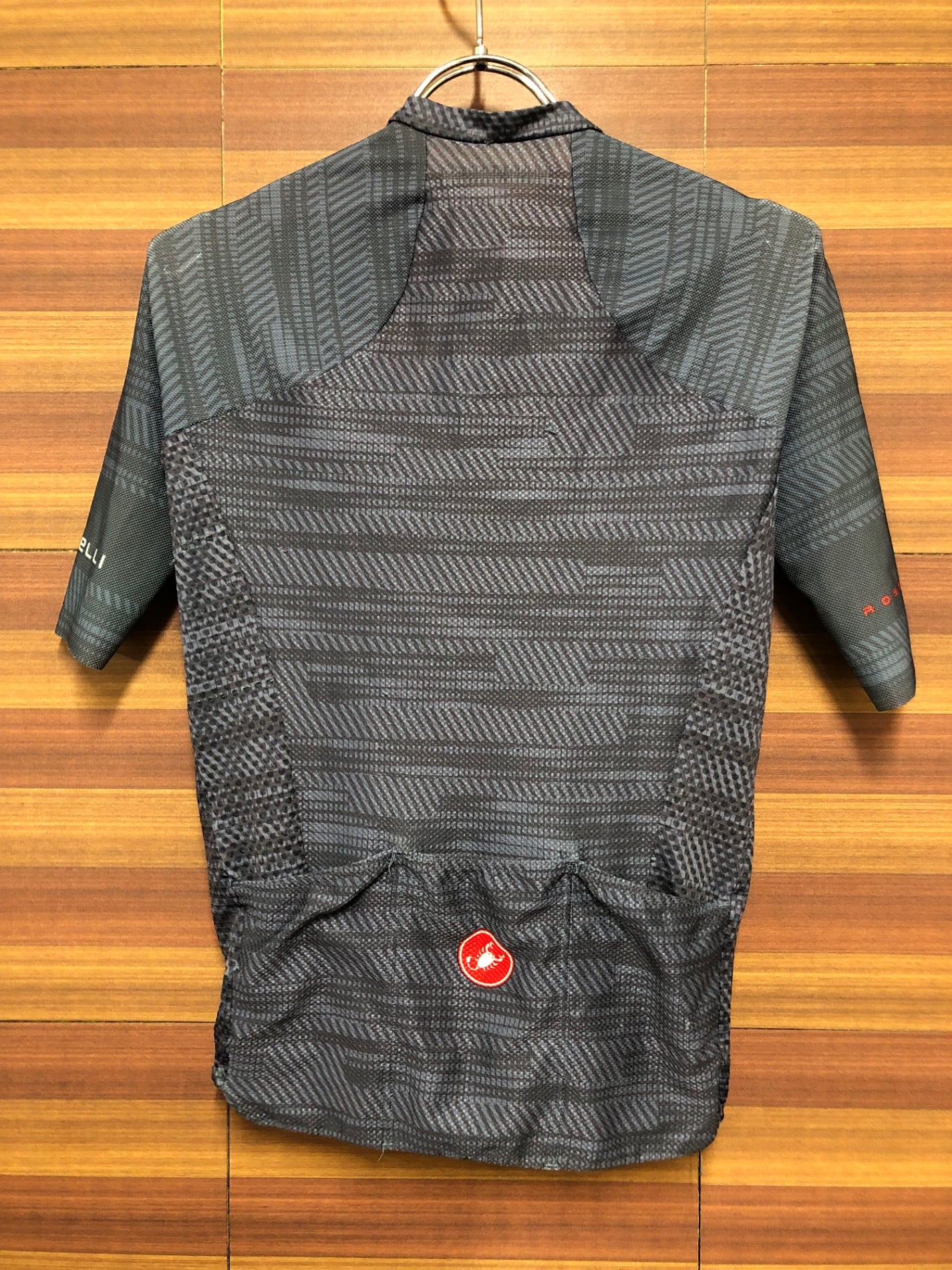 IH540 カステリ CASTELLI ロッソコルサ ROSSO CORSA 半袖 サイクルジャージ グレー S