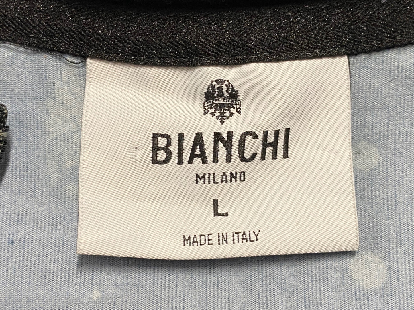 IU097 ビアンキ Bianchi 長袖 サイクルジャージ 黒 チェレステ L