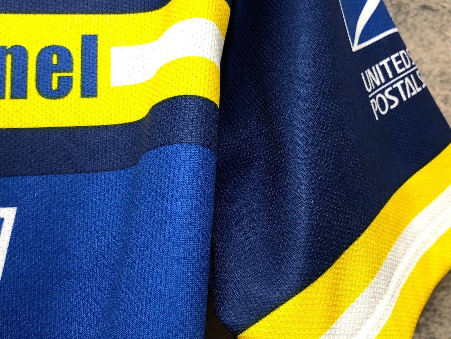 JC343 ナイキ NIKE トレック TREK UNITED STATES POSTAL SERVICE 半袖 サイクルジャージ 紺黄 S