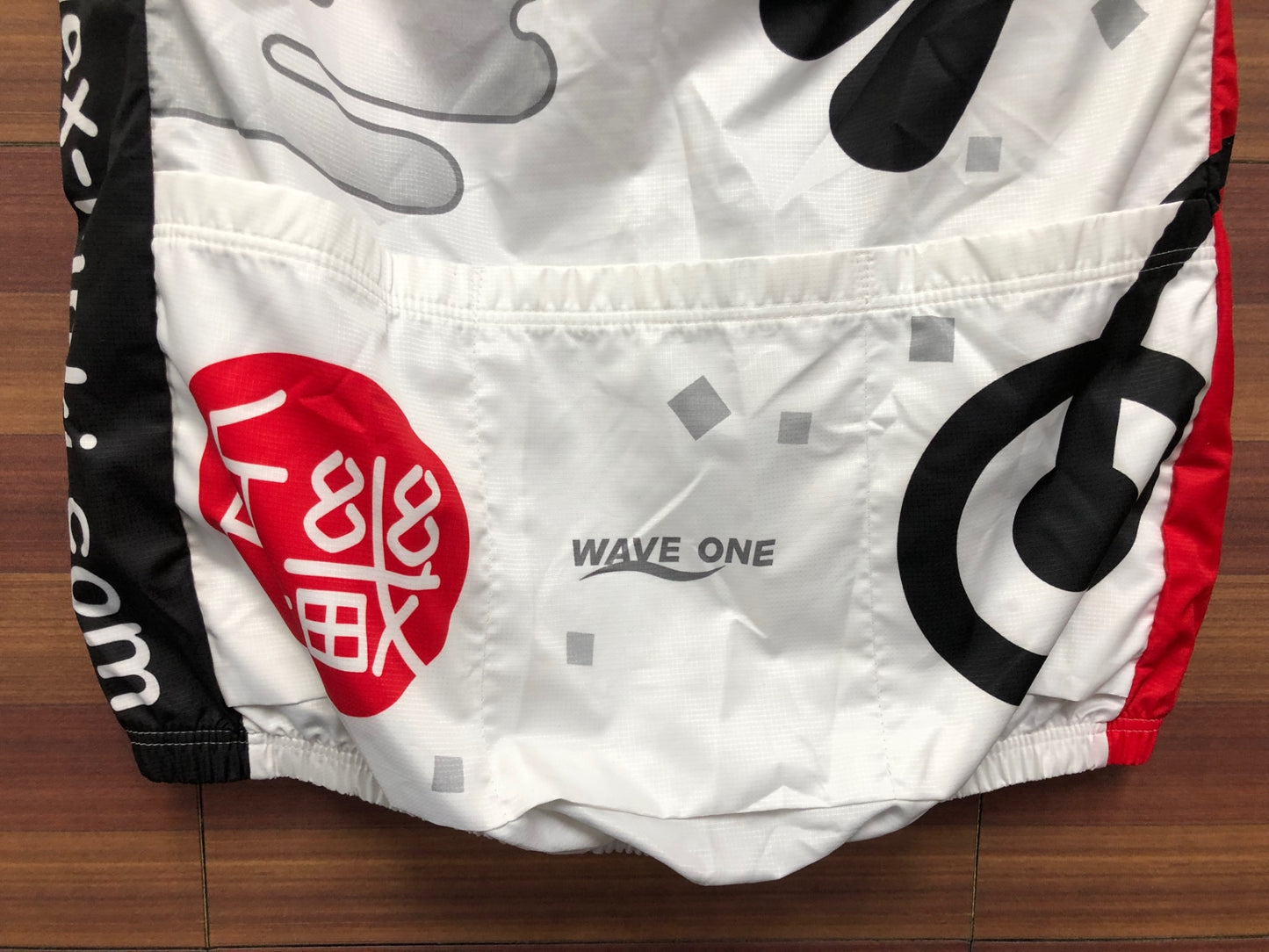 IT021 ウェイブワン WAVE ONE サイクルベスト ジレ 白 黒 L Audax Japan 近畿 痛ジャージ