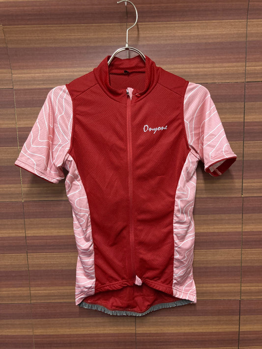 IU813 オンヨネ ON-YO-NE 半袖 サイクルジャージ 赤 ピンク レディース M