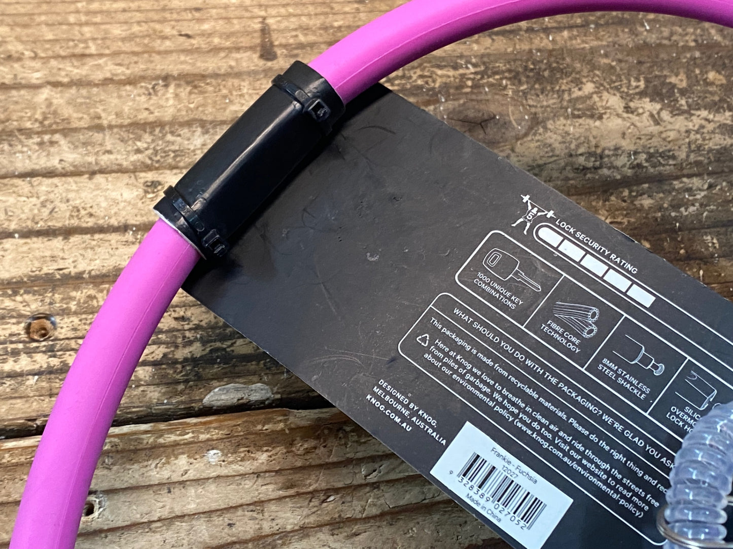 IL038 ノグ knog フランキー Frankie ケーブルロック 紫