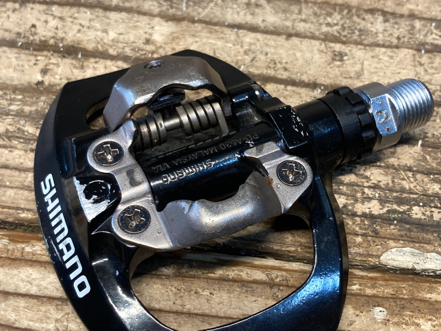 IY610 シマノ SHIMANO PD-A530 ビンディングペダル 片面 SPD 黒