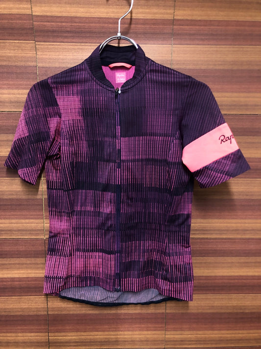 IO943 ラファ Rapha WOMEN'S FLYWEIGHT JERSEY PRINTS 半袖 サイクルジャージ ピンク XXS レディース