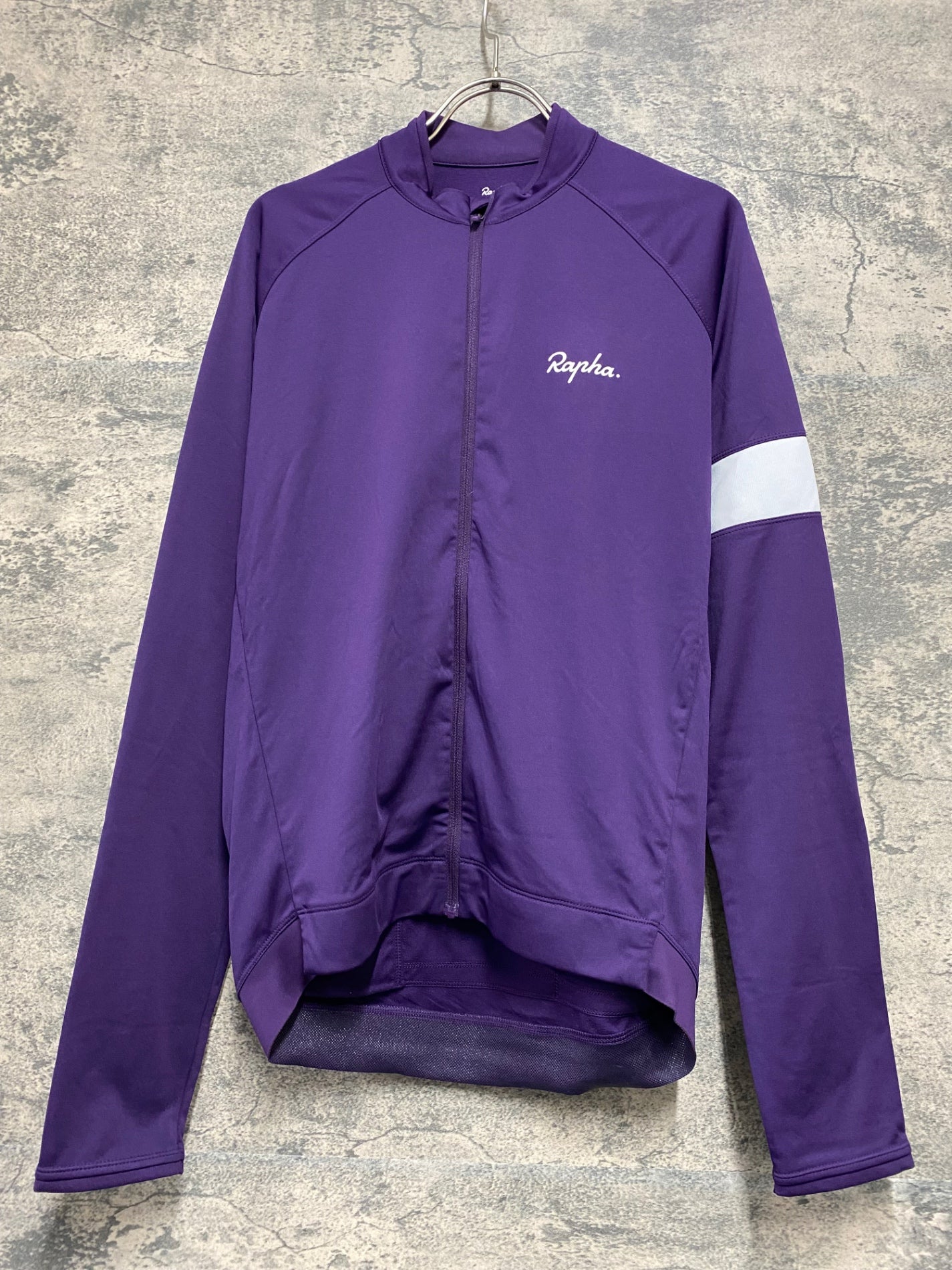 JB039 ラファ Rapha CORE LONG SLEEVE JERSEY 長袖 サイクルジャージ 紫 L 裏起毛