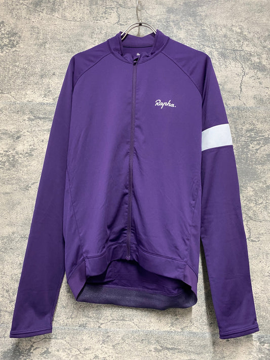 JB039 ラファ Rapha CORE LONG SLEEVE JERSEY 長袖 サイクルジャージ 紫 L 裏起毛
