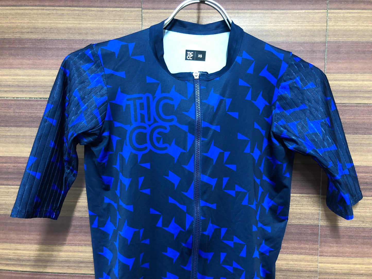 IR077 TICCC 半袖 サイクルジャージ 黒 紫 レディース XS