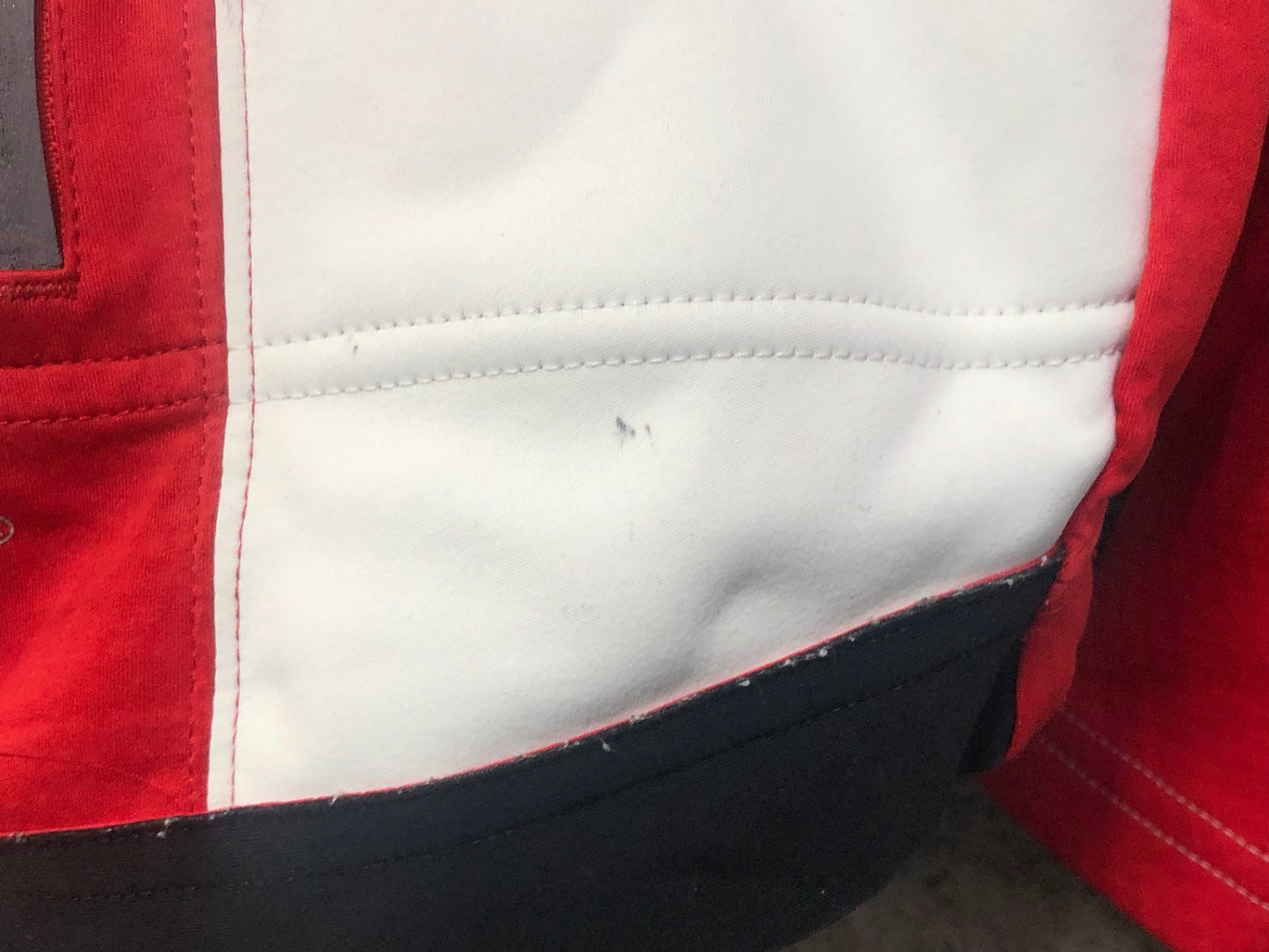 IV337 ゴアバイクウェア GORE BIKE WEAR 長袖 サイクルジャケット 白 赤 L 裏起毛